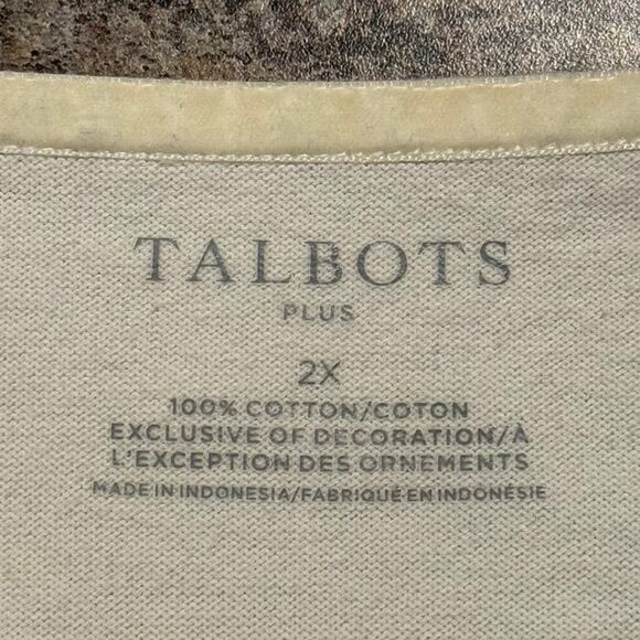 Talbots Top Rainbow Coastal Grandma Cottage Preppy Academia Casual Stripe 2X - Picture 3 of 7